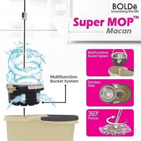 Allnew- Alat Pel Bolde Super Mop Macan Stainless Bolde Macan Bolde