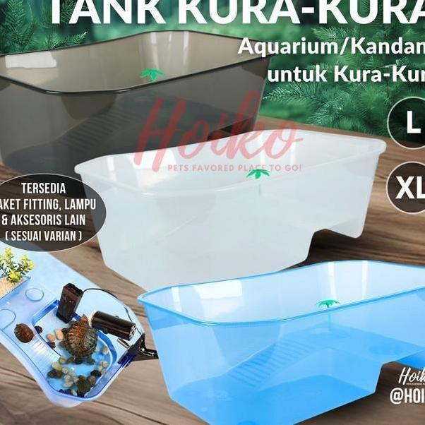 Turtle Aquarium Tank L Xl Bak Ember Tempat Kura Kura Air Besar Akuarium Kandang Box Kura2 Brazil