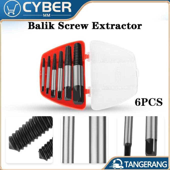 SYLVETI Screw Extractor Set Pembuka Baut Patah / Pencabut Baut Rusak Patah