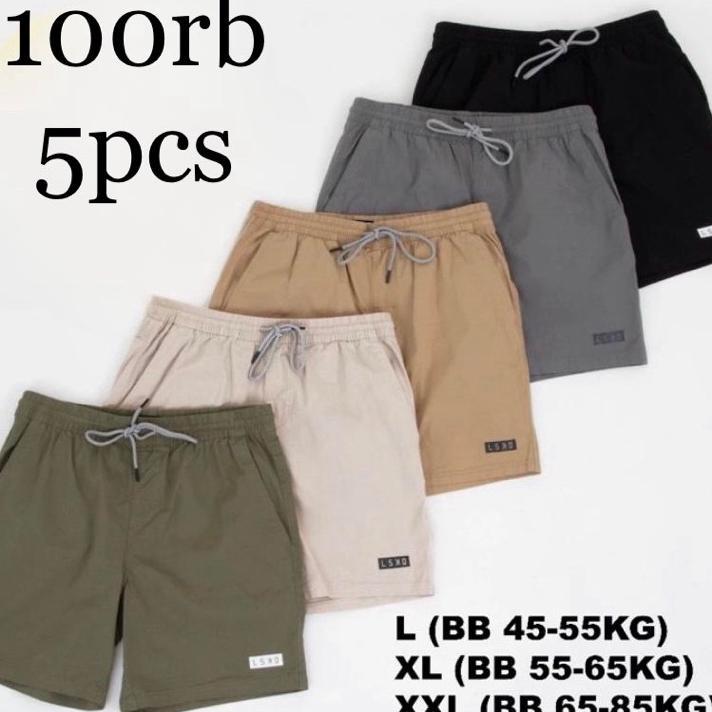 Promo 100 Ribu 5 Pcs Celana Pria Wanita Boardshort - Celana Pendek Pria Wanita  Distro - Boardshort 
