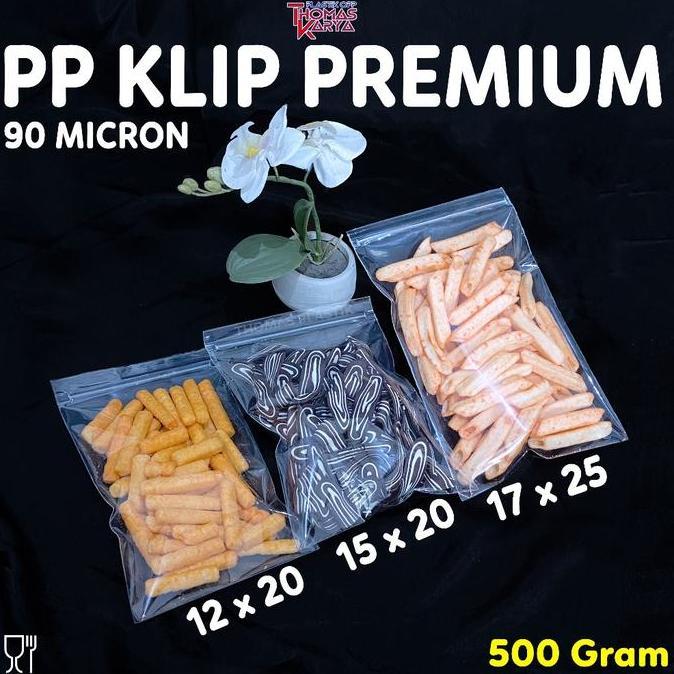 Allnew- Plastik Pp Klip Bening Ziplock 500 Gram Kemasan Snack Kue Kering