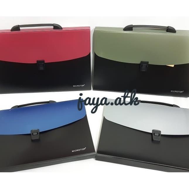 Expanding File Folio Map Plastik Map Sekat Harmonika Folio F4 Gagang Tas Sekat
