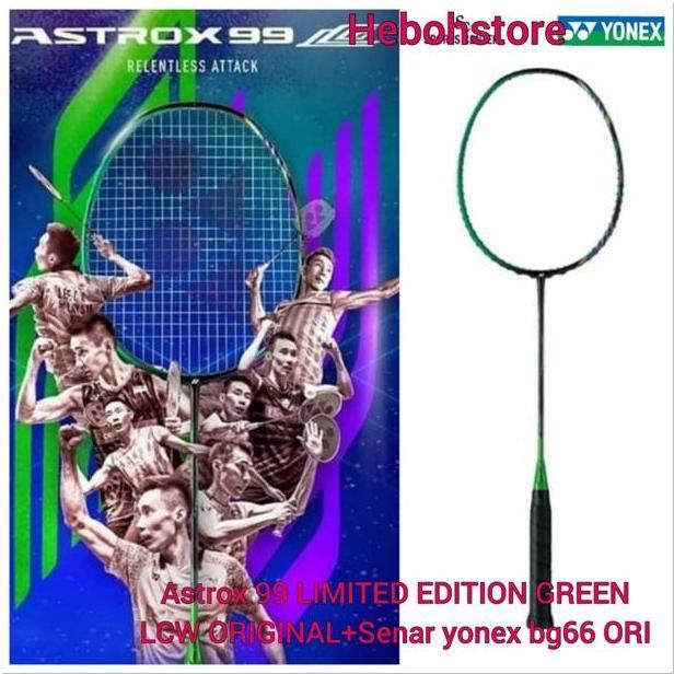 Terlaris Free Pasang Raket Badminton Yonex Astrox 99 Limited Edition Lcw Green +Pasang Senar Yonex B