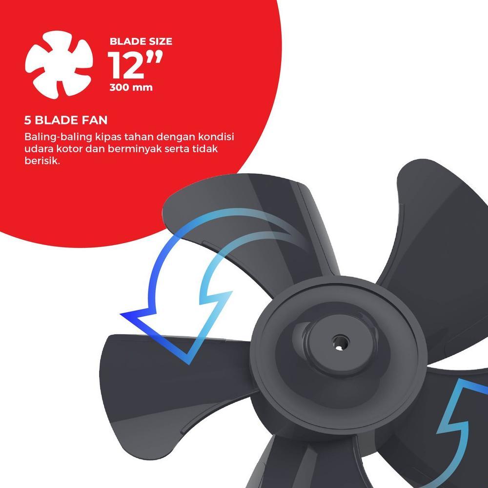 HOT MASPION 12 inch Exhaust Fan Kipas Angin Hexos Tembok Dinding MV-300 NEX