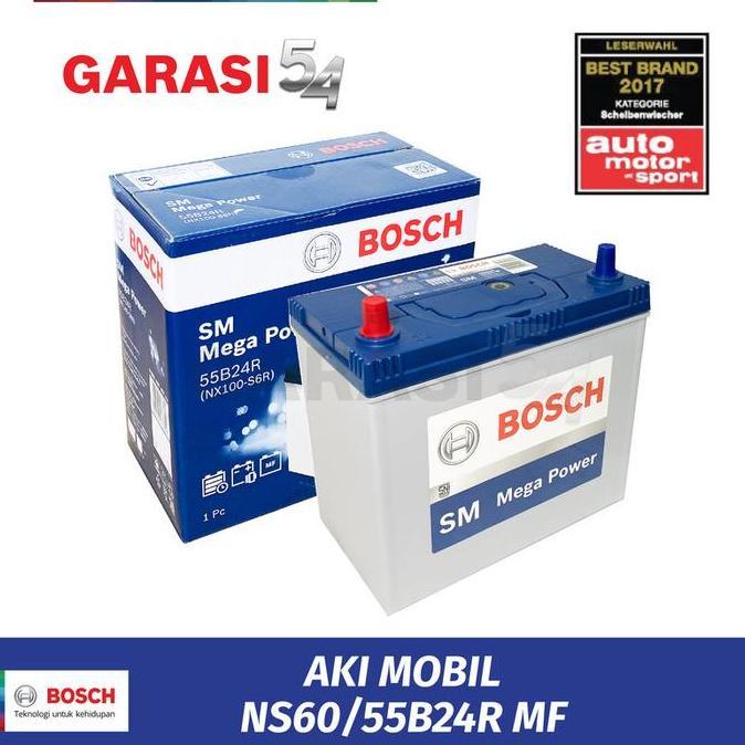 Aki Mobil Daihatsu Granmax NS60 / 55B24R MF 45 Ah Bosch