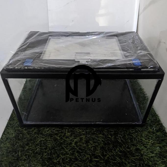 Aquarium Nikita Pendek S + Tutup - Aquarium/terrarium reptil/hamster/ikan kokoh dan murah LS