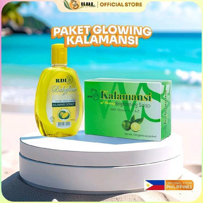 Paket Glowing RDL Sabun Kalamansi x Facial Cleanser Jeruk Nipis Paket Skincare Wajah Berminyak Kotor