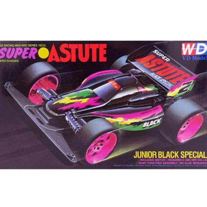 Tamiya Mini 4Wd Merk Dd Ruize Super Astute Junior Black Zero Chassis