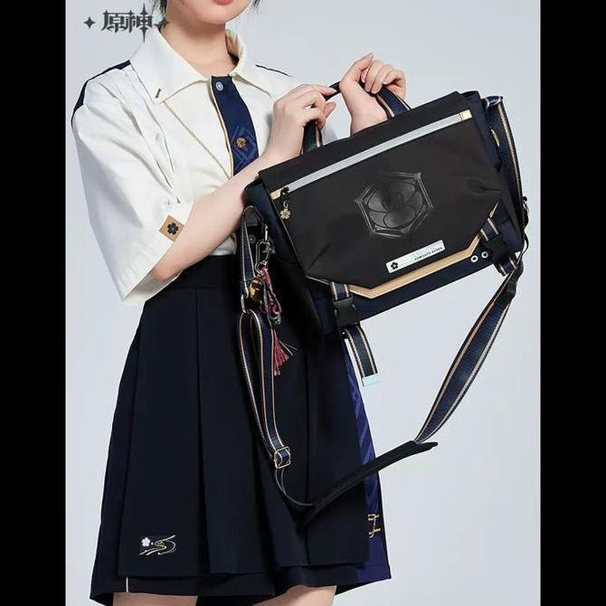 Termurah Bonus Acrylic Keychain Kamisato Ayaka School Ver. Shoulder Bag - Genshin Impact X Heytea