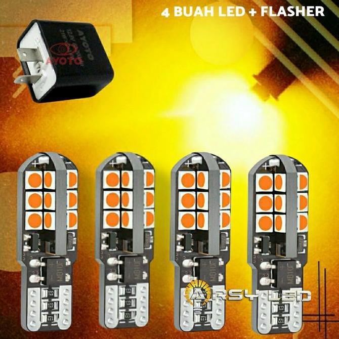 ARSYLED Lampu Sein Sen isi 4 LED ARROW + Flasher Motor Beat Vario Mio
