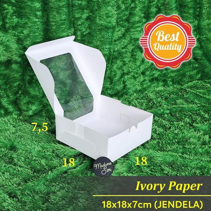 Ver- Box Ivory - Lunch Box - Kotak Catering - Dus Roti 18X18X7 (Jendela)