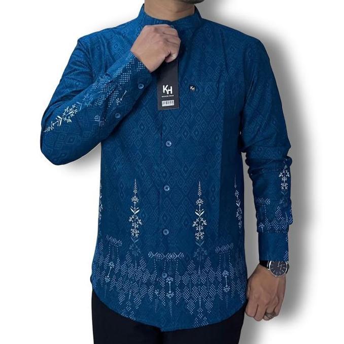 Kemko Dewasa KH Kemeja Koko Pria Lengan Panjang Bahan Katun Linen India Premium Ada Ukuran Jumbo Baj
