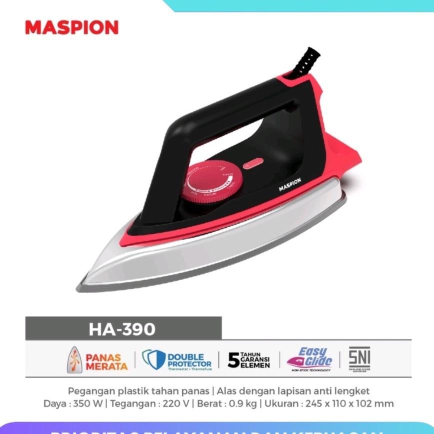 Maspion Setrika Ha 390 Setrikaan Anti Lengket