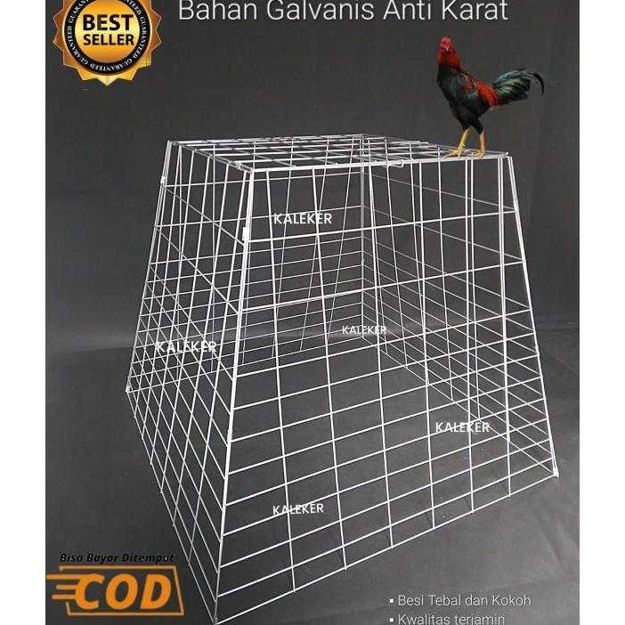 Kandang Kurungan Ayam Galvanis Piramida Besi Lipat