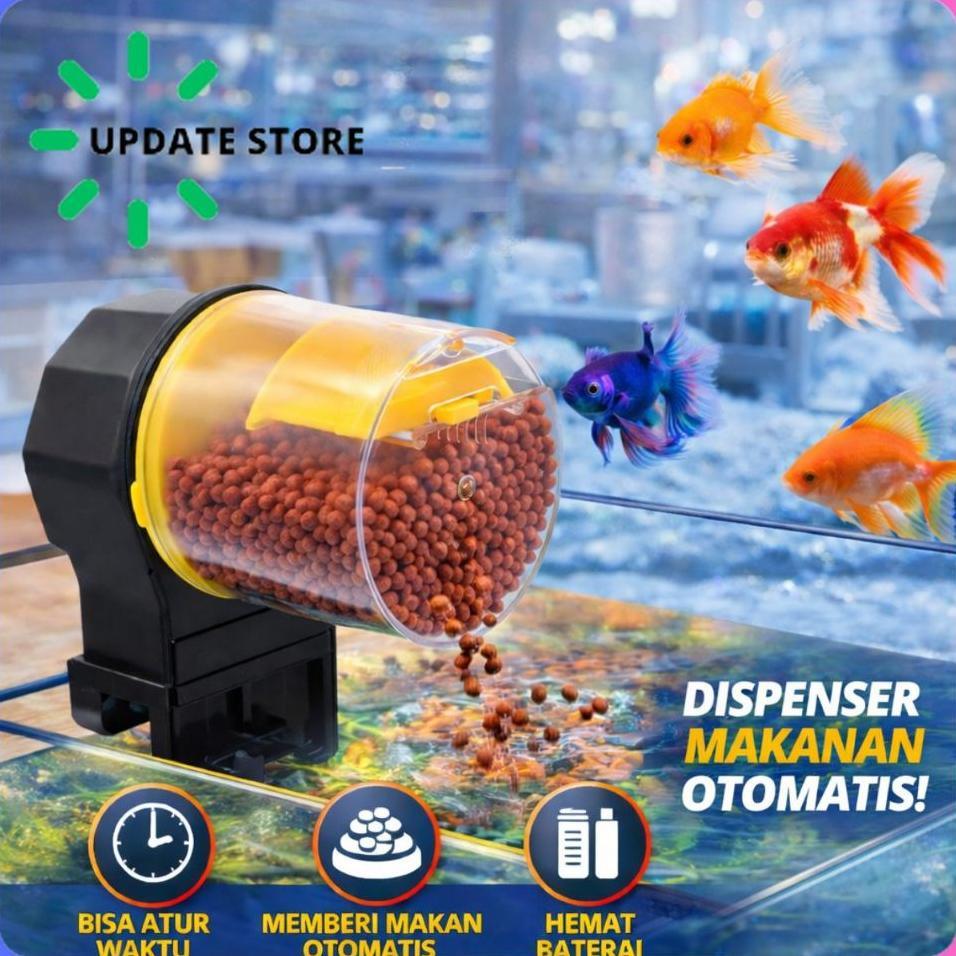 Automatic Fish Feeder Aquarium Dispenser Pakan Ikan Otomatis