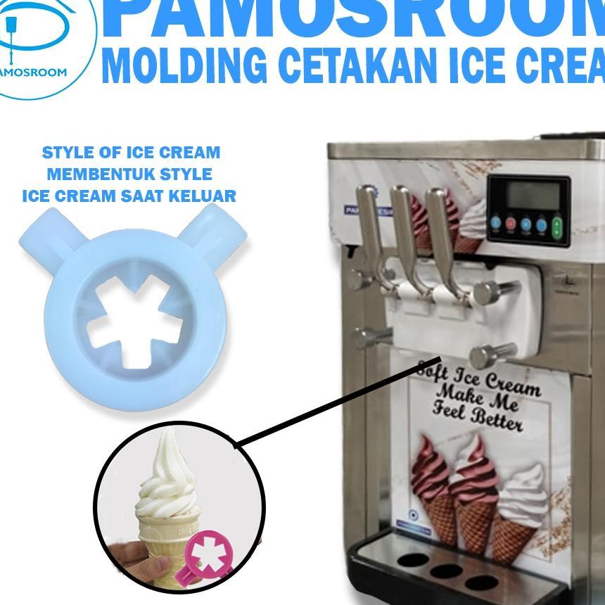 Pamosroom Sparepart Molding Star Mesin Soft Ice Cream Gpm 818T Dan Gpm 818F Moulding Cetakan Bintang