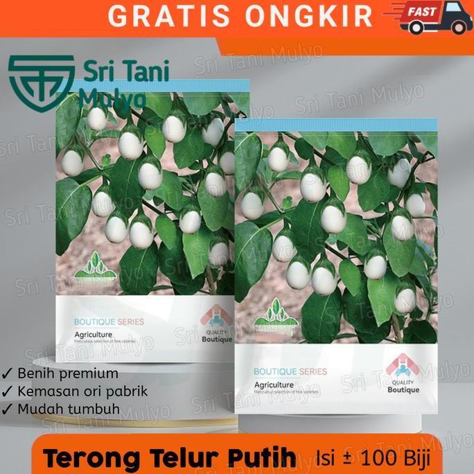 Om - Benih Terong Putih Telur Berkualitas Kemasan Pabrik-Bibit Terong Allshop