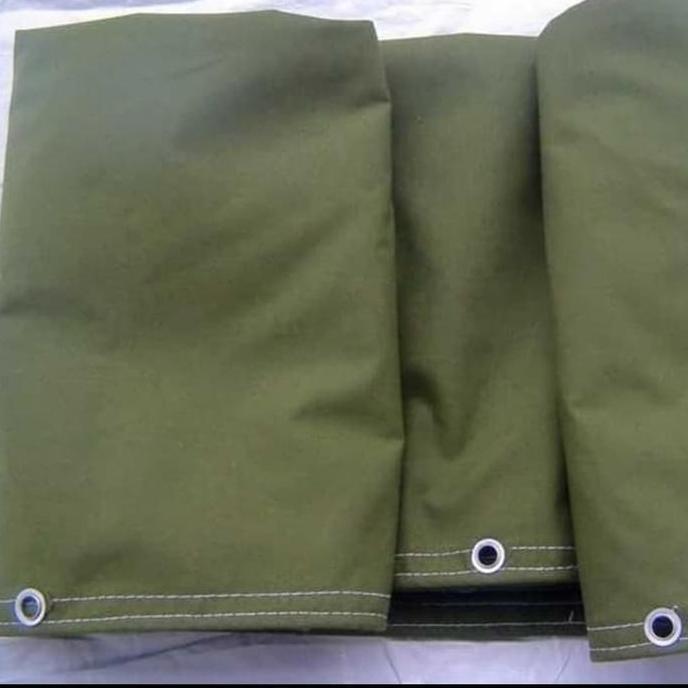 Terpal kain cv custom hijau army/tentara