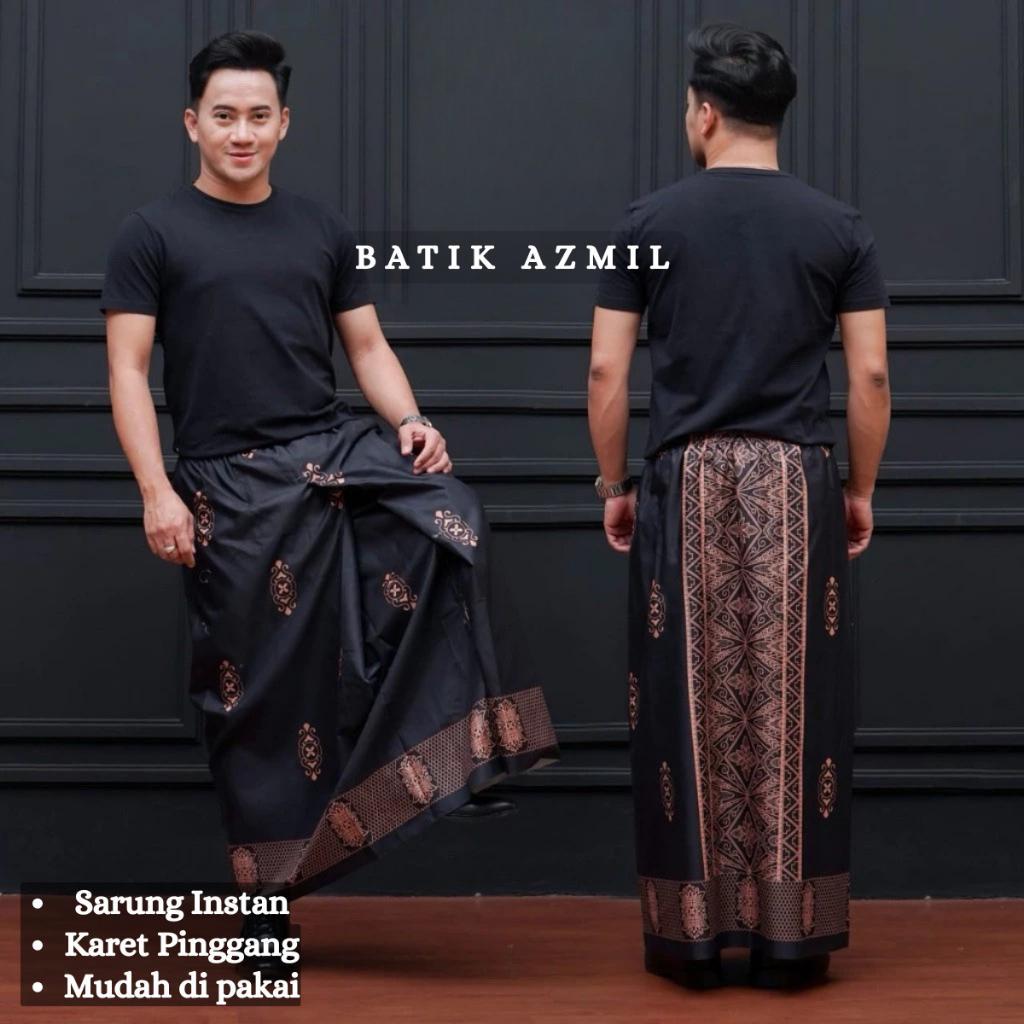 Batik Azmil- Sarung Instan Pria Dewasa Murah Sarung Batik Pria Dewasa Motif Sarwon Instan Dewasa Mod