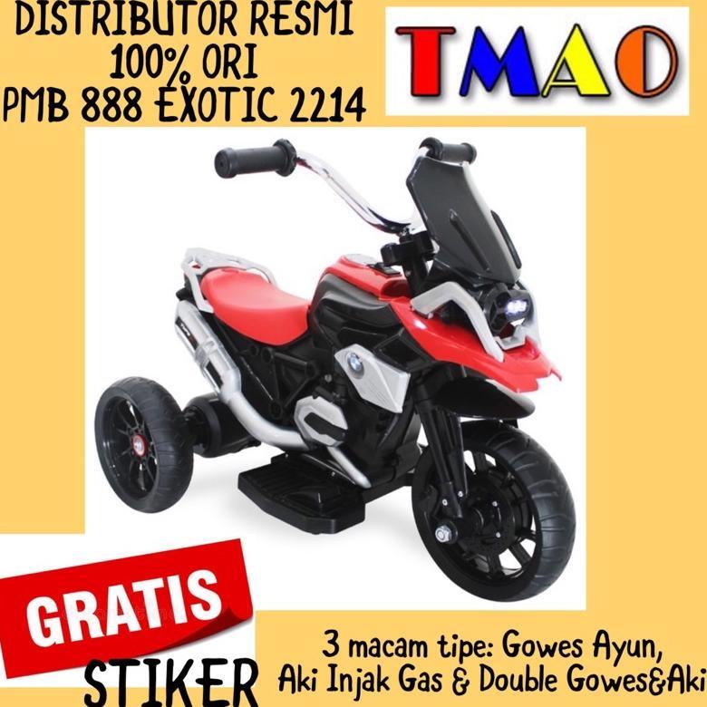 SEPEDA MOTOR AKI ANAK PMB MOTOR TYPE 888-A (GOWES) 888 (AKI BATERAI) MAINAN ANAK TRICYCLE M888 MURAH