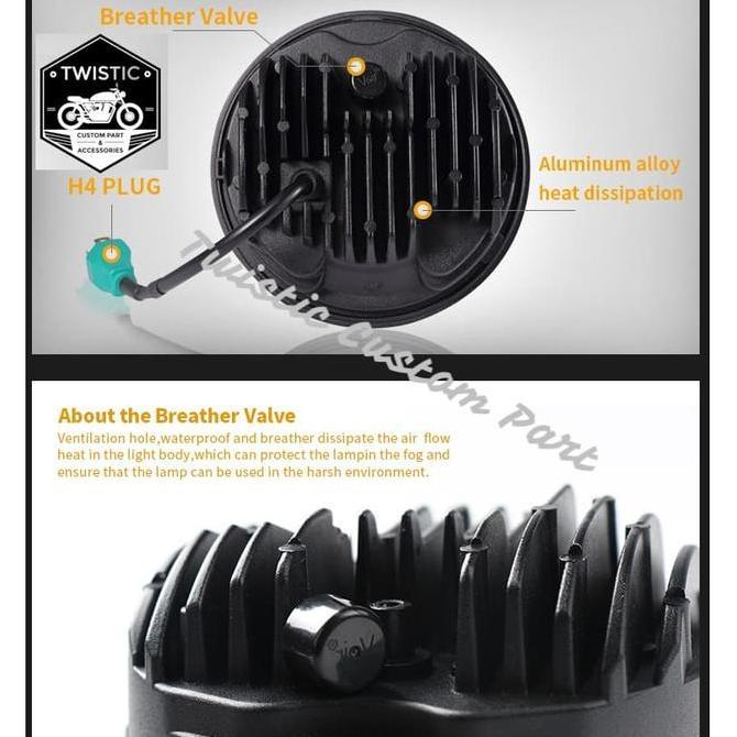 Daymaker 5.75" inch Spider Evox Lampu LED Motor Harley Benelli