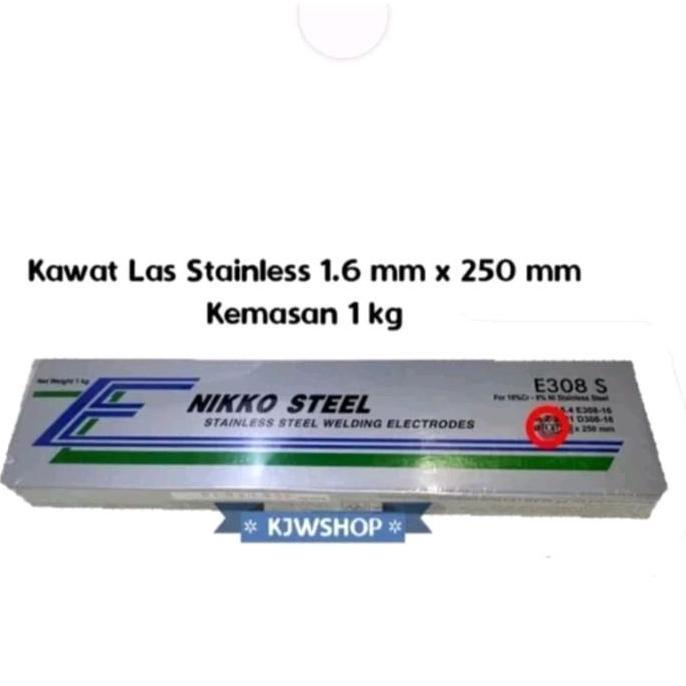 dvm_ Kawat Las Stainless Steel Nikko Steel 1.6mm x 250mm Kawat Las Stainless 1.6mm Nikko Steel E308 