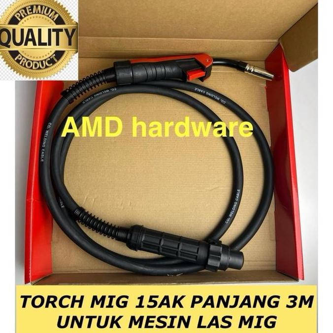 krisfiyantozz Gagang Stang Las MIG TORCH 15AK 250A DAIDEN JAPAN (EURO Connector) Diskon