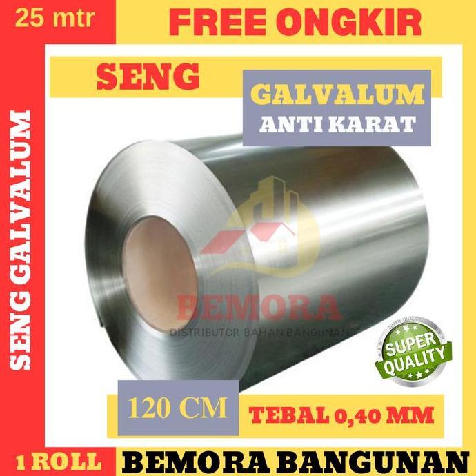 Seng Talang Galvalum 120 Cm (0.4) / Seng Plat Anti Karat (Free Ongkir)