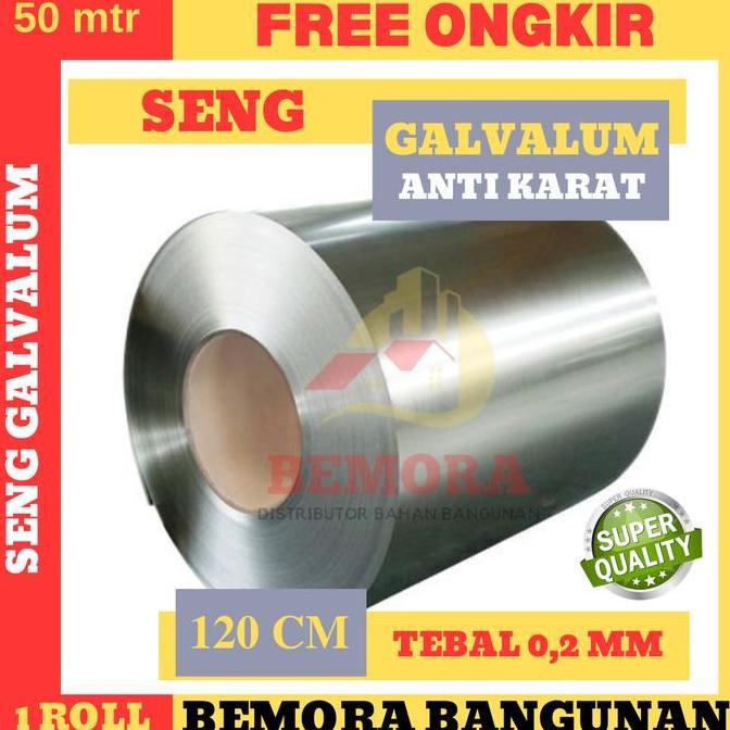Seng Talang Galvalum 120 Cm (0.2) / Seng Plat Anti Karat (Free Ongkir)