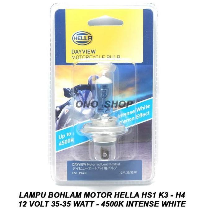 Lampu Bohlam Motor Hella HS1 K3 - H4 -12 Volt 35-35 Watt - 4500K White