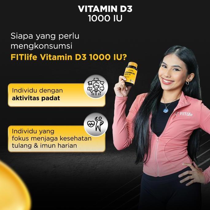 Gehard- Fitlife - Vitamin D3 1000 Iu | 60 Softgels | Bpom & Halal