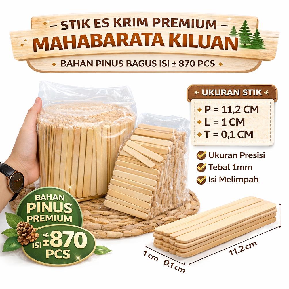 870 PCS KUALITAS PREMIUM STIK ICE CREAM KERAJINAN - STIK KAYU MAINAN - STIK KAYU PANJANG MURAH