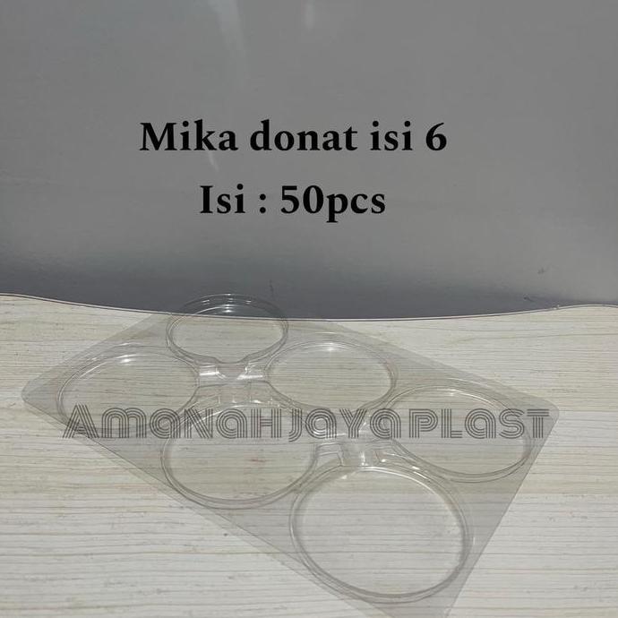 Pilihan- (50Pcs ) Mika Alas Donat Isi 6 Pcs / Mika Donat Isi 6