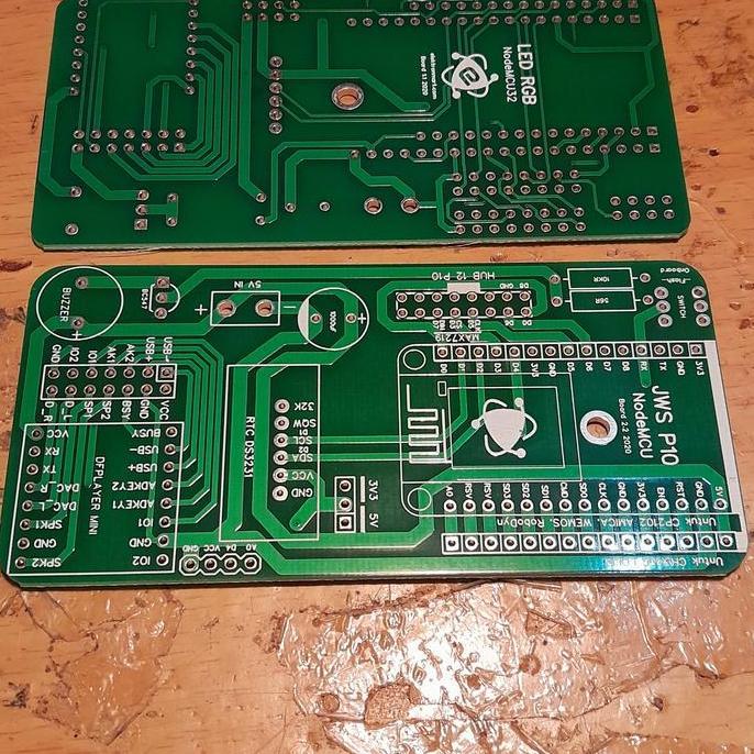 PCB NODEMCU ESP8266 WIRELESS RTC MP3 P10 HUB-12 JWS CLOCK BBM27