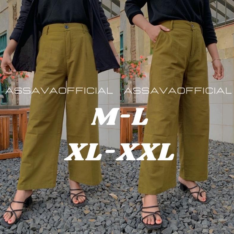 KULOT LINEN HIGHWAIST - CELANA KULOT HIGHWAIST- YUKA SLIM CULLOTE - HAIGWAIST - LINEN ANGEL PREMIUM