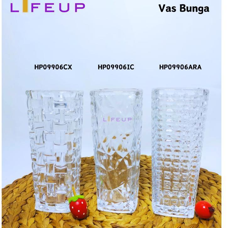 Vas Bunga Kotak / Vas Tanaman Air / Aesthetic / Vas Kaca Bening Silinder Tebal / Glass Vase Crystal 