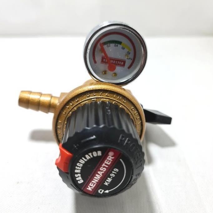 Kepala Gas - Regulator Gas LPG Kenmaster KM-919 High Pressure + Meter