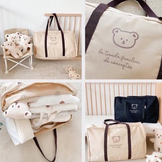 new minzy - dtd bear tas bayi diapers bag baby travel size jumbo muat banyak / tas bersalin / hospit