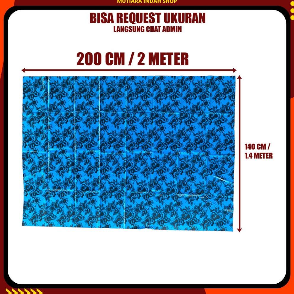 bestpromo perlak 2 meter polos/motif bunga, perlak bayi atau alas ompol bayi, perlak ibu melahirkan,