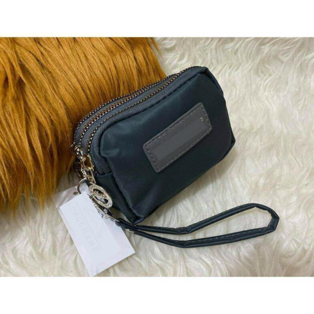 murah dompet koin 3resleting 0522# hitam