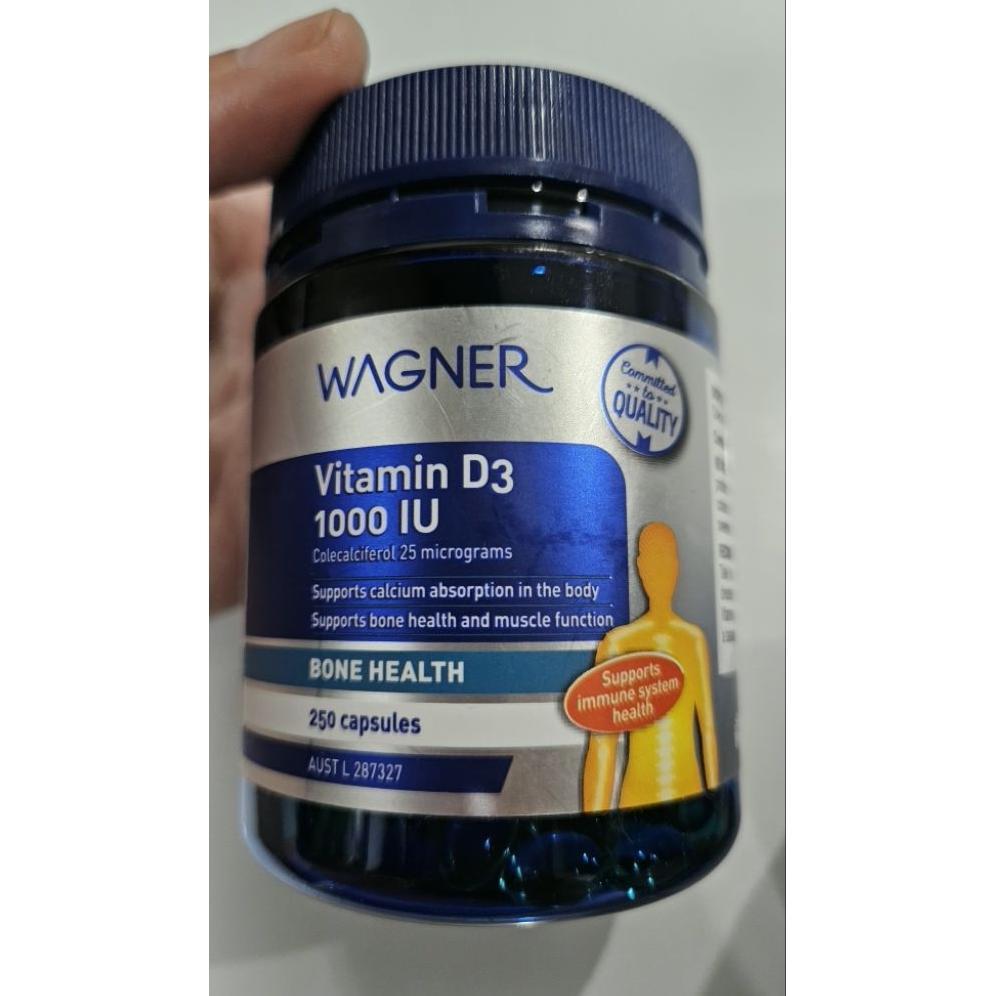 Wagner Vitamin D3 1000 Iu Isi 250 Capsules. (100% Asli Australia)