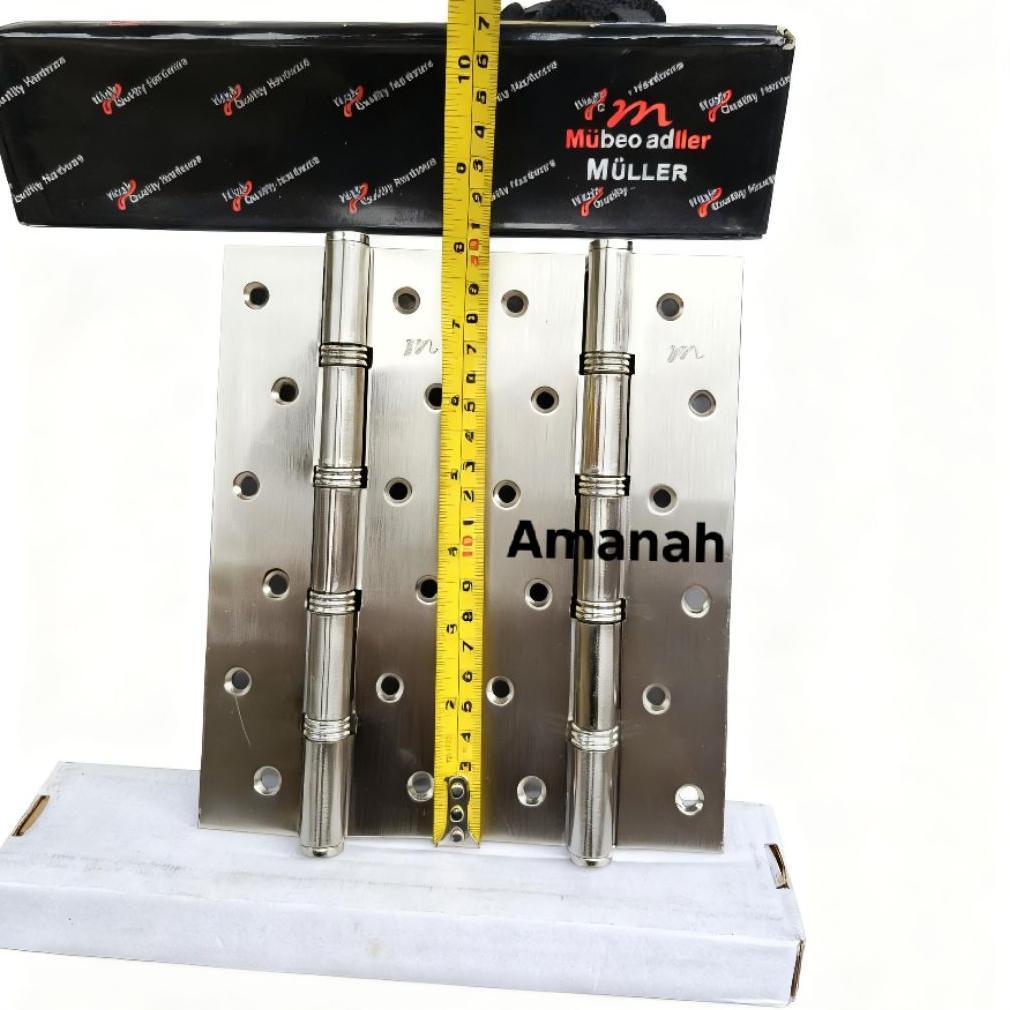 NEW Engsel pintu rumah 8 inch MULLER Stainless tebal 1 set [terbaik][terlaris]