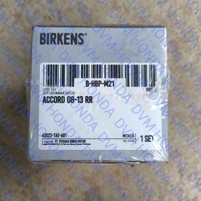 Brake Pad/Kampas Rem Belakang BIRKENS Accord CP