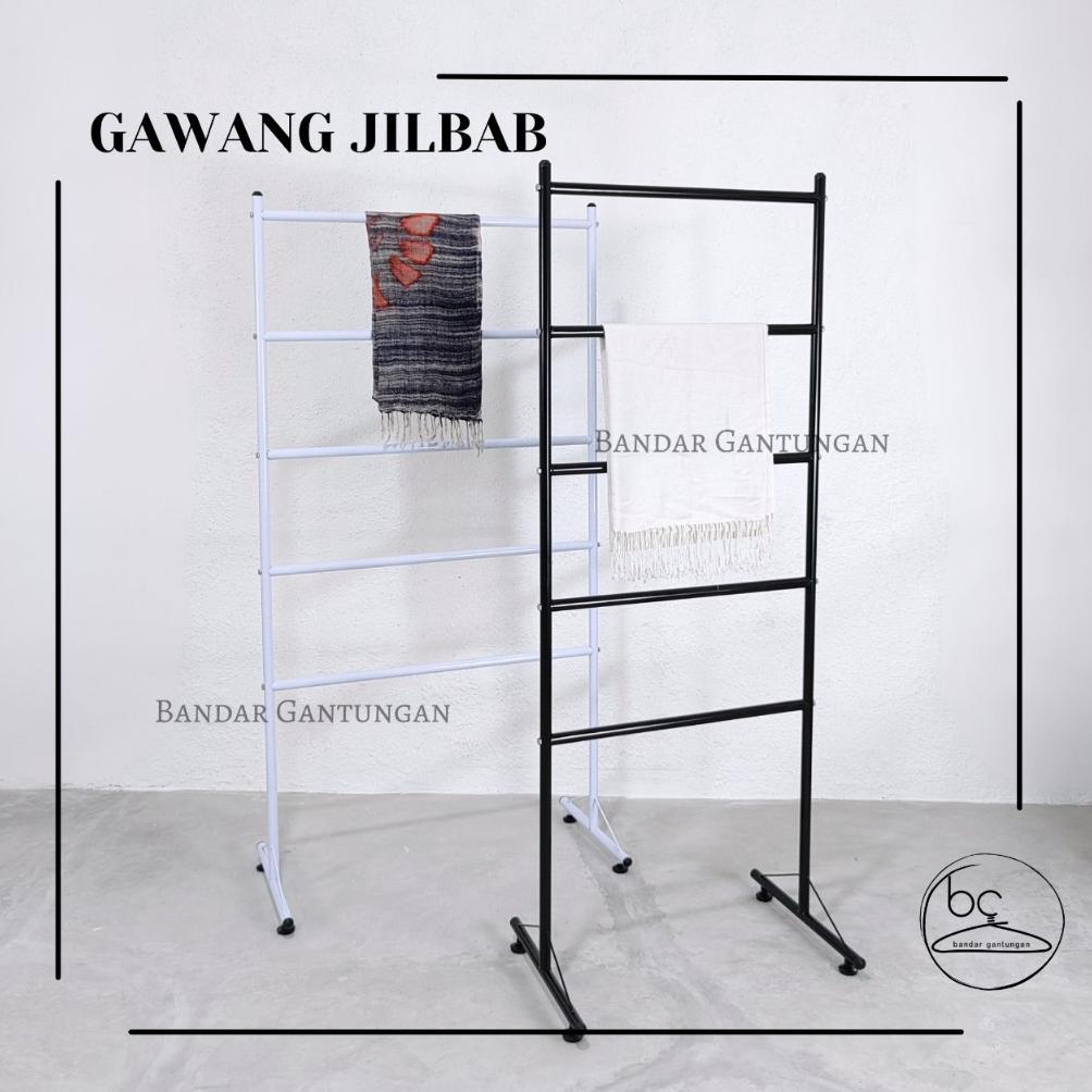 NEW Gawang Kerudung Stand Jilbab Rak Jilbab Gawang Kertas Kado Gawang Multifungsi Gawang Serbaguna -