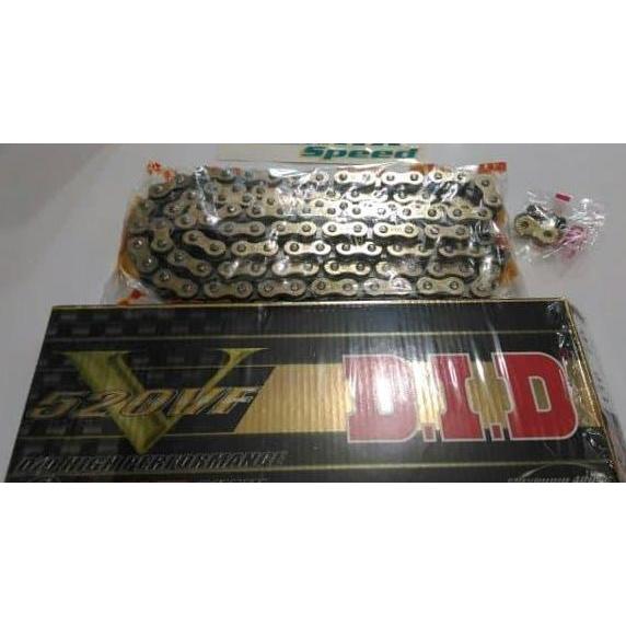 Rantai DID Japan Oring O-Ring 520VF 520 VF 120L 120 L Gold Racing