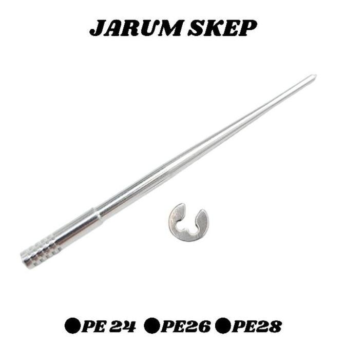 JARUM SKEP KARBU KARBURATOR PE 24 26 28 CHROME CROME - JARUM SKEP BARU