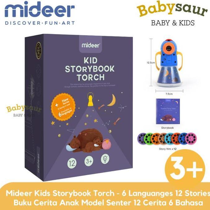 Termurah Mideer Kids Storybook Torch 6 Languanges 12 Stories Buku Cerita Model Senter 12 Cerita 6 Ba