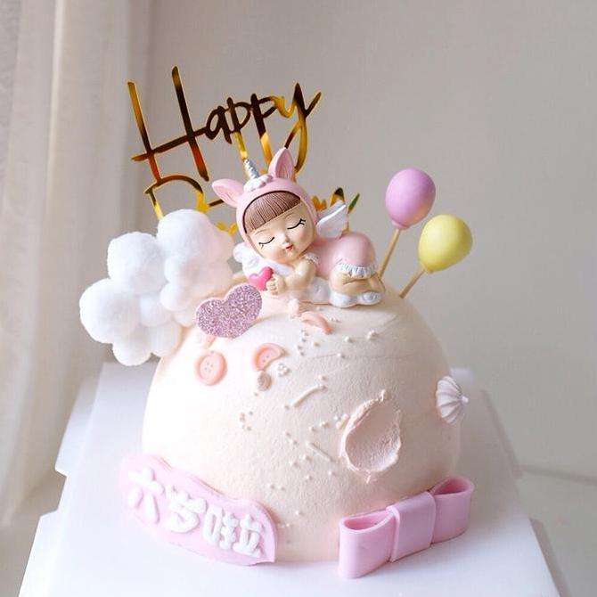 Pilihan- Hiasan Cake Malaikat Unicorn / Cake Topper Unicorn / Baby Unicorn Lucu