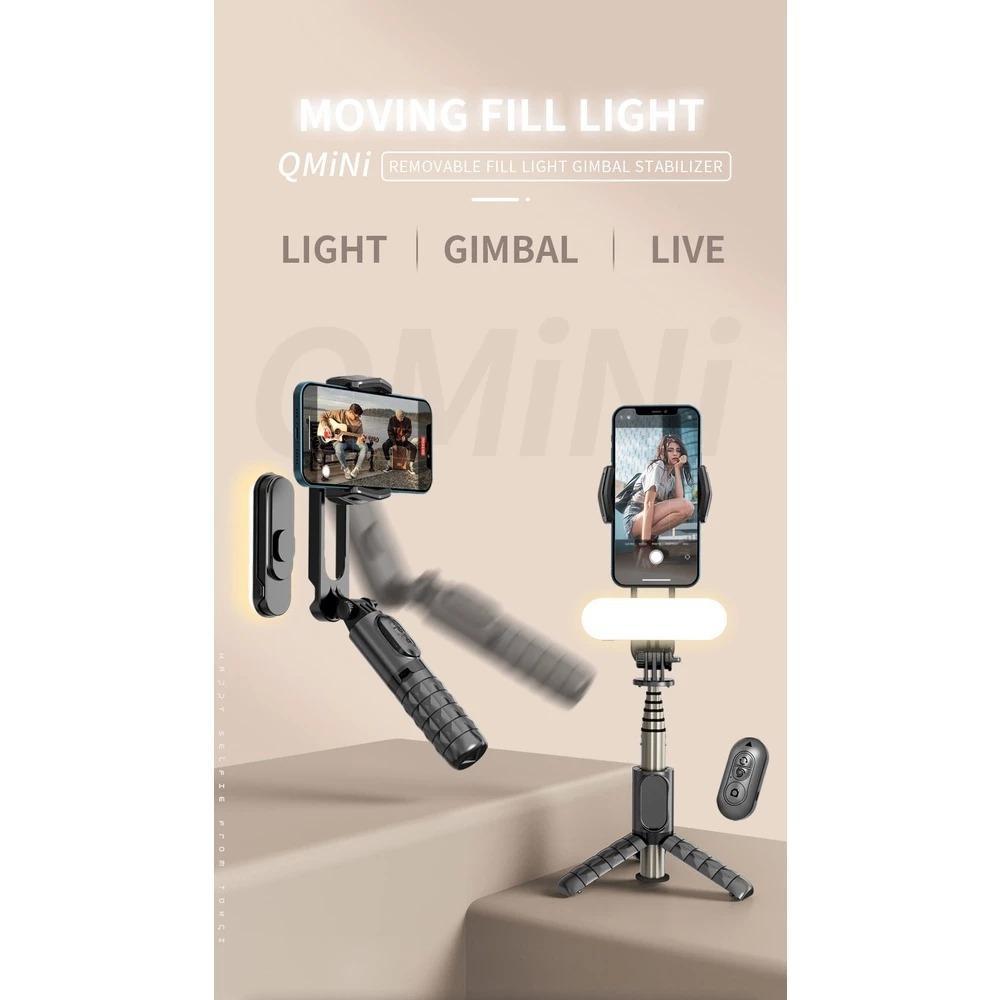Grotic Tripod Gimbal Q09 Stabilizer Hp Auto Balance Fill Light