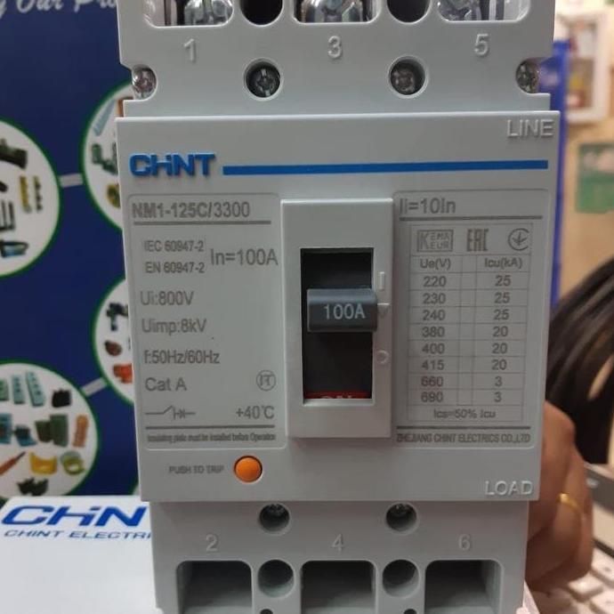 TERBARU - Breaker 100 A Chint / MCCB 100 Ampere Chint